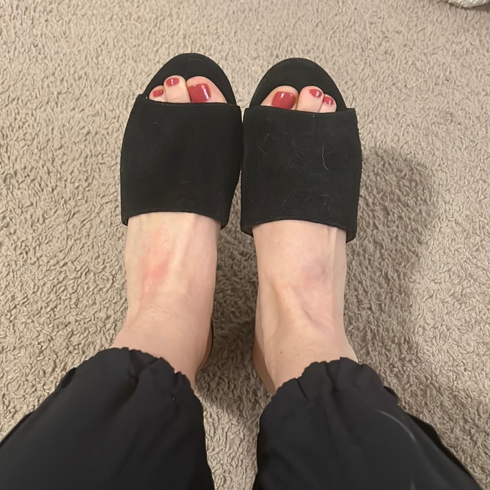 Splendid Platform Mule Suede Size 8